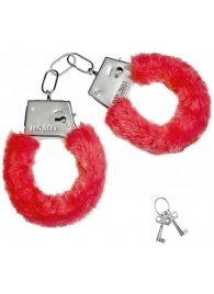 Красные плюшевые наручники с ключиками - Сима-Ленд - купить с доставкой в Тюмени