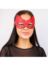 Красно-черная игровая маска с ушками - Notabu - купить с доставкой в Тюмени
