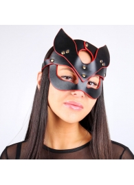 Черно-красная игровая маска с ушками - Notabu - купить с доставкой в Тюмени
