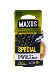 Презервативы с точками и рёбрами в пластиковом кейсе MAXUS Special - 3 шт. - Maxus - купить с доставкой в Тюмени