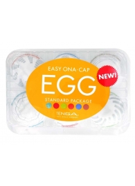 Набор из 6 мастурбаторов Tenga EGG Easy Beat с различным рельефом - Tenga - в Тюмени купить с доставкой