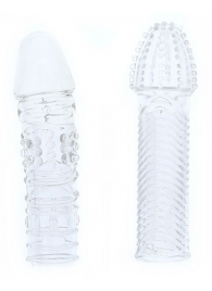 Комплект из 2 прозрачных насадок на пенис PENIS EXTENDER PACK - Dream Toys - в Тюмени купить с доставкой