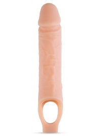 Телесный реалистичный фаллоудлинитель 10 Inch Silicone Cock Sheath Penis Extender - 25,4 см. - Blush Novelties - в Тюмени купить с доставкой