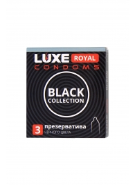 Черные презервативы LUXE Royal Black Collection - 3 шт. - Luxe - купить с доставкой в Тюмени