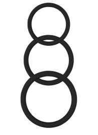 Набор из 3 черных эрекционных колец Magnum Force Cock Ring - Chisa - в Тюмени купить с доставкой