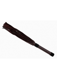 Бордовая многохвостая плеть с ручкой - 43 см. - Джага-Джага - купить с доставкой в Тюмени