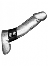 Черный ремень-утяжка на пенис на заклепках - Джага-Джага - в Тюмени купить с доставкой