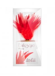 Красный перьевой тиклер Plume - 23 см. - Lola Lingerie - купить с доставкой в Тюмени