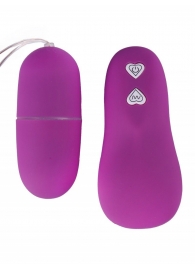 Фиолетовое гладкое виброяйцо с пультом ДУ - Джага-Джага