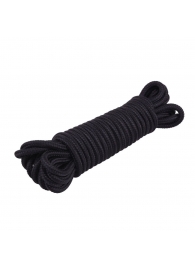 Хлопковая черная верёвка для любовных игр Mini Silk Rope - 10 м. - Chisa - купить с доставкой в Тюмени
