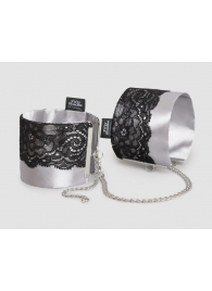 Сатиновые наручники с кружевом Play Nice - Fifty Shades of Grey - купить с доставкой в Тюмени