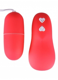 Красное гладкое виброяйцо с дистанционным управлением - Джага-Джага