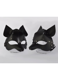 Черная кожаная маска  Лиса - Sitabella - купить с доставкой в Тюмени