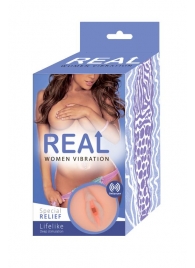 Телесный вибромастурбатор-вагина Real Women Vibration - Real - в Тюмени купить с доставкой
