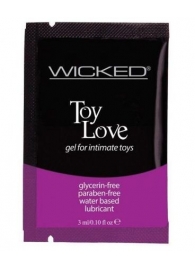 Лубрикант на водной основе для использования с игрушками WICKED Toy Love - 3 мл. - Wicked - купить с доставкой в Тюмени