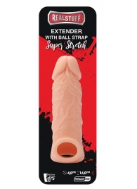 Телесная насадка EXTENDER WITH BALL STRAP 5.5 - 14 см. - Dream Toys - в Тюмени купить с доставкой