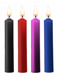Набор из 4 разноцветных восковых свечей Teasing Wax Candle - Shots Media BV - купить с доставкой в Тюмени