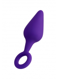 Фиолетовая анальная втулка с ограничительным колечком - 11,5 см. - Штучки-дрючки
