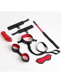 Черно-красный эротический набор из 7 предметов - Сима-Ленд - купить с доставкой в Тюмени