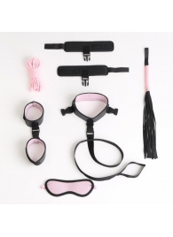 Черно-розовый эротический набор из 7 предметов - Сима-Ленд - купить с доставкой в Тюмени