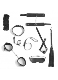 Черный эротический набор из 8 предметов - Сима-Ленд - купить с доставкой в Тюмени