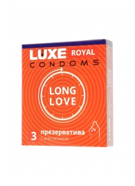 Презервативы с продлевающим эффектом LUXE Royal Long Love - 3 шт. - Luxe - купить с доставкой в Тюмени