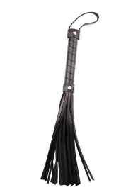 Черная многохвостая плеть Pleasure Whip - 46 см. - Chisa - купить с доставкой в Тюмени