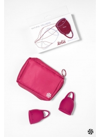 Набор из 2 малиновых менструальных чаш Peony - Lola Games - купить с доставкой в Тюмени