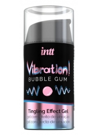 Жидкий интимный гель с эффектом вибрации Vibration! Bubble Gum - 15 мл. - INTT - купить с доставкой в Тюмени