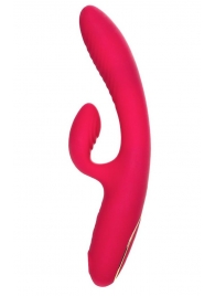 Ярко-розовый вибратор-кролик с вакуум-волновой стимуляцией Enila - 23 см. - JOS