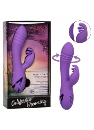 Фиолетовый вибромассажер-кролик с ротацией West Coast Wave Rider - California Exotic Novelties