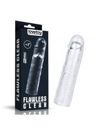 Прозрачная насадка-удлинитель Flawless Clear Penis Sleeve Add 2 - 19 см. - Lovetoy - в Тюмени купить с доставкой