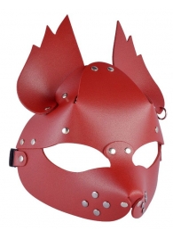 Красная кожаная маска  Белочка - Sitabella - купить с доставкой в Тюмени