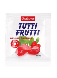 Гель-смазка Tutti-frutti со вкусом барбариса - 4 гр. - Биоритм - купить с доставкой в Тюмени