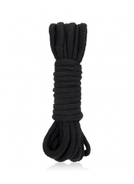 Черная хлопковая веревка для бондажа - 5 м. - Lux Fetish - купить с доставкой в Тюмени