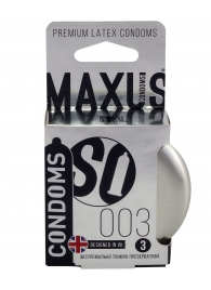 Экстремально тонкие презервативы в железном кейсе MAXUS Extreme Thin - 3 шт. - Maxus - купить с доставкой в Тюмени