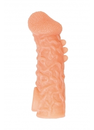 Телесная закрытая насадка с шершавой головкой Cock Sleeve Size S - 13,8 см. - KOKOS - в Тюмени купить с доставкой