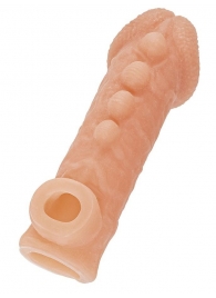 Телесная закрытая насадка с шишечками Cock Sleeve Size S - 13,8 см. - KOKOS - в Тюмени купить с доставкой