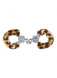 Наручники с леопардовым мехом Furry Fun Cuffs Leopard - Toy Joy - купить с доставкой в Тюмени
