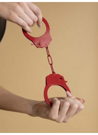 Красные стальные наручники - Le Frivole - купить с доставкой в Тюмени