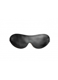 Черная лаковая маска на глаза из эко-кожи - БДСМ Арсенал - купить с доставкой в Тюмени
