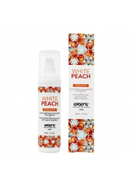 Разогревающее массажное масло Gourmet White Peach Organic с органическими ингредиентами - 50 мл. - Exsens - купить с доставкой в Тюмени
