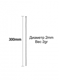 Черный уретральный стимулятор - 30 см. - Rubber Tech Ltd - купить с доставкой в Тюмени