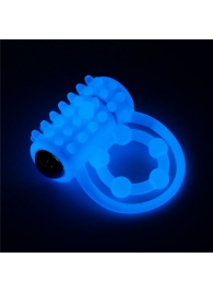 Голубое, светящееся в темноте виброкольцо Lumino Play Vibrating Penis Ring - Lovetoy - в Тюмени купить с доставкой