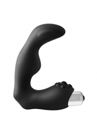 Черный вибромассажер простаты FantASStic Vibrating Prostate Massager - 11,3 см. - Dream Toys - в Тюмени купить с доставкой