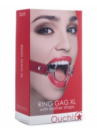Расширяющий кляп Ring Gag XL с красными ремешками - Shots Media BV - купить с доставкой в Тюмени