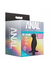 Черный анальный вибромассажёр Silicone Vibrating Prostate Massager 02 - 10,8 см. - Blush Novelties - в Тюмени купить с доставкой