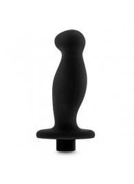 Черный анальный вибромассажёр Silicone Vibrating Prostate Massager 02 - 10,8 см. - Blush Novelties - в Тюмени купить с доставкой