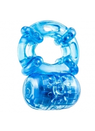 Голубое эрекционное виброкольцо Reusable 5 Function Cock Ring - Blush Novelties - в Тюмени купить с доставкой