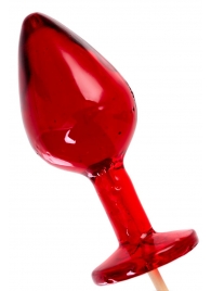 Красный леденец в форме большой анальной пробки со вкусом виски - Sosuчki - купить с доставкой в Тюмени